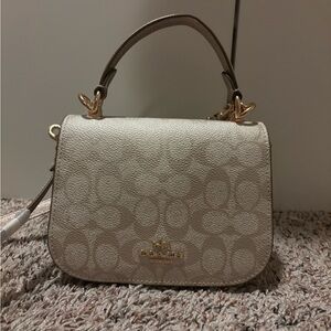 Coach Cream Crossbody Bag with Gold Hardware